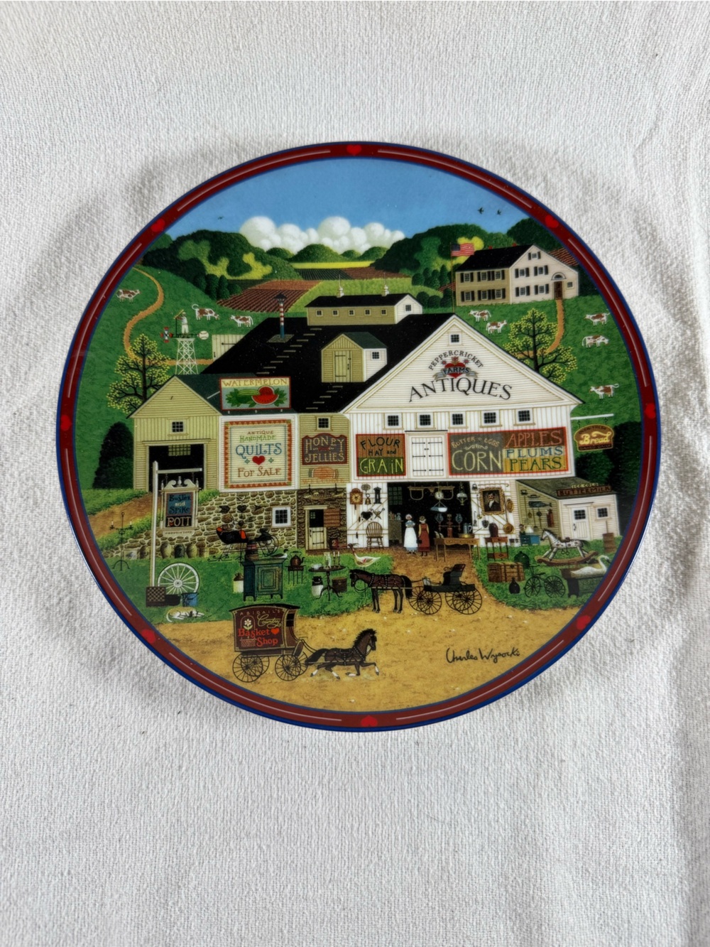 Vintage 1993 Bradshaw Exchange Charles Wysocki’s Peppercricket Grove Plate